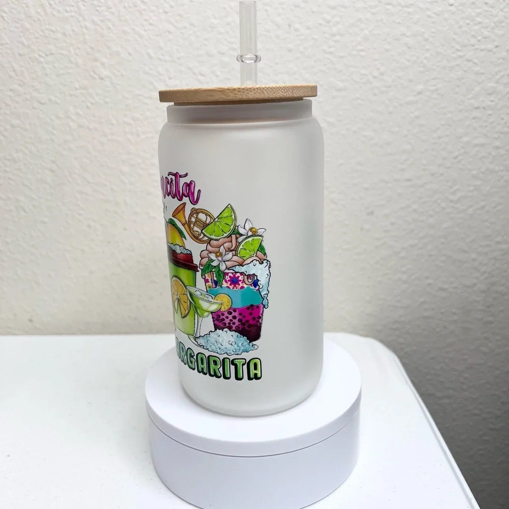 Mamacita Needs A Margarita Handmade Libbey Glass Cup - Picture 3 of 5